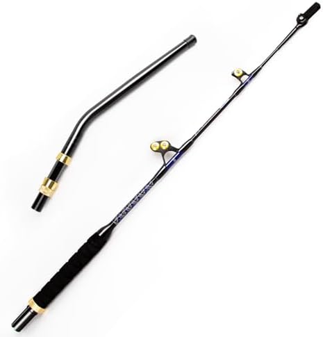 Deep Sea Fishing Rod, Heavy Duty Bent Butt Trolling Rod with Roller Guides,Conventional Fishing Rod by ToplineTackle
