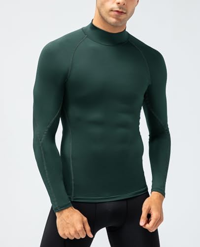 SPVISE Men's Compression Shirts Long Sleeve Mock Turtleneck Workout Tops - Image 2