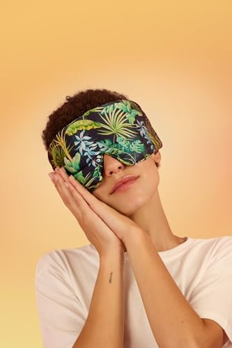 Glow People Silk Sleep Mask – 100% Mulberry Silk Eye Mask for Sleeping, Total Blackout, Cloud-Soft and Adjustable for Beauty Sleep and Travel - Tropics - Image 6