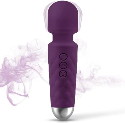 Handheld Relaxation Massager to Relief Whole Body Muscle Tension and Promote Relaxation, 20-Modes & 8-speeds, Dark Purple by Almassawand