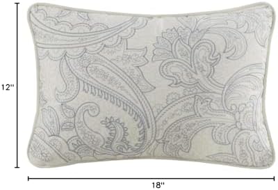 Harbor House Modern Design Decorative Pillow Hypoallergenic Sofa Cushion Lumbar, Back Support, Oblong 12" x 18", Paisley Blue - Image 7