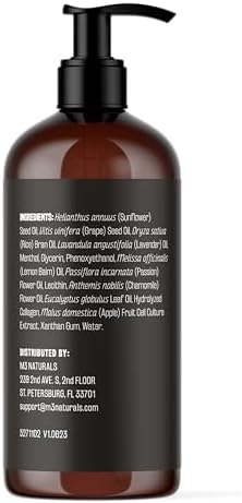 Lavender Sensual Massage Oil, Collagen & Stem Cells, 8 fl oz, 2 Pack by M3 - Image 2
