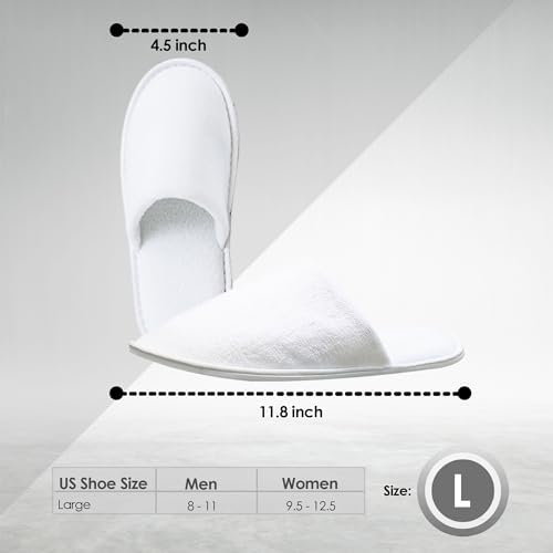Indoor Spa Slippers 6–12 Pairs – Unisex Washable, Non-Slip Closed Toe Disposable Slippers for Guests, Bathroom, Bedroom, Hotel, House, Bride, Travel and Shoeless Home - Image 2