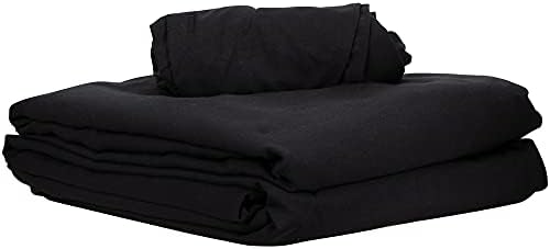 ForPro Premium Microfiber 3-Piece Massage Sheet Set, Black - Image 4