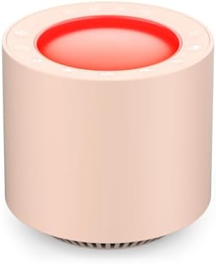Dimmable Nursery Night Light: Red Light Therapy Sleep Sound Machine with 38 Soothing Sounds & Calming Womb Soother Memory Function, White Noise Sound Machine with Timer for Baby Adult Gift (Peach) by Unknown