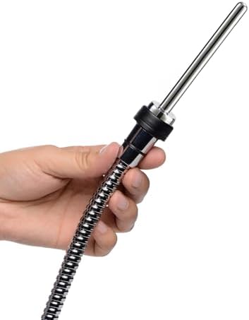 Metal Douche Enema Shower Cleaning Set Anal Plug Dildo Anal Enema Cleaning with 2 Conversion Head for Most Bottle, Easy to Operate - Image 2