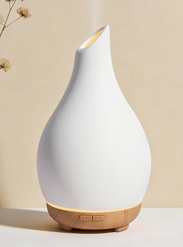 InnoGear 150ml Ceramic Essential Oil Diffuser, Diffusers for Home, White by InnoGear