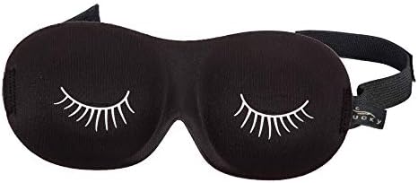 Bucky Ultralight Comfortable Contoured Travel and Sleep Eye Mask, Black Eyelash, One Size (5824) by Bucky