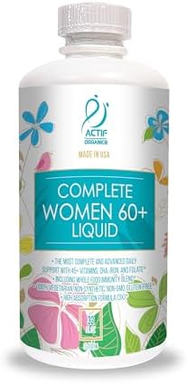 ACTIF Liquid Daily Multivitamin for Women Age 60+ with 45+ Advanced Factors – Non GMO, Made in USA, 32oz by ACTIF