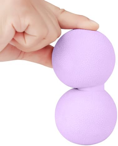 Double Lacrosse & Micro-Elastic Peanut Massage Ball - Myofascial Release Tool for Muscle, Back, Foot, and Physical Therapy, Mobility Roller for Acupressure and Relaxation (Purple) - Image 3