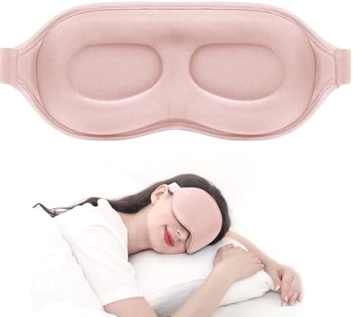 MZOO Luxury Sleep Mask, 3D Spacious for Long Lashes Blocking Light by MZOO