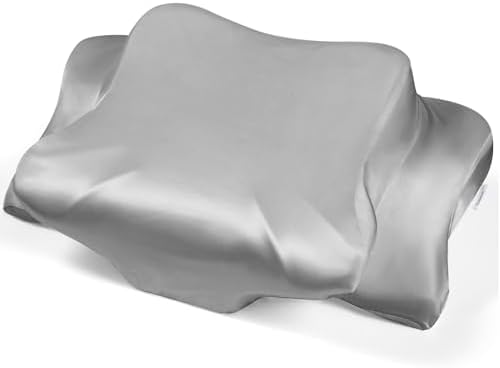 Satin Pillowcase for Cervical Pillows, (Cover Only) Fit for Orthopedic Neck Support Pillow, Silky Smooth Pillowcase Cover with Zipper Closure (Gray) by WelcometoZelimun