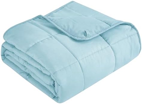 Topcee Weighted Blanket for Adults (15 lbs, 48" x 72") Twin Size Soft Cooling Heavy Blanket Sleeping, Apply to 130-160 lbs Body, Thick Breathable Blanket with Glass Bead, Easy Care by Topcee%E2%80%94ForYourGoodSleep