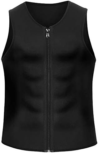 CORATED Men Sauna Vest Sweat Waist Trainer Zipper Hot Neoprene Tank Top Corset Compression Body Shaper Sauna Shirt Workout - Image 3