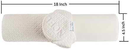 Support Neck Roll Pillow - Cervical Bolster with Comfort Memory Foam Support for Spine, Neck, Back, Lumbar - Removable Washable Soft Cover- 18 x 4.5 inch for Stress Pain Relief - Image 2