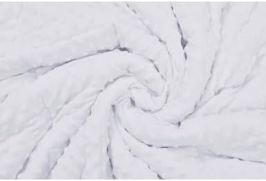 TONGDADA Minky Weighted Blanket | 40''x60'',7lbs | Cozy and Soft Minky Weighted Throw Blanket | Luxury Velvet with Premium Glass Beads | White Minky - Image 5
