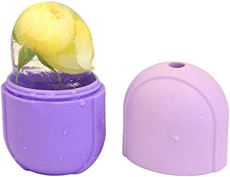 Ice Roller For Face, Purple Beauty Ice Facial Roller for Face and Eye Neck Skin Care, Silicone Ice Stick Face Ice Mould Icing Tool, Eye Puffiness Relief & Remove Fine Lines & Reduce Acne - Image 5
