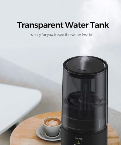 raydrop Humidifiers for Bedroom, raydrop Cool Mist Humidifiers for Babies, 1.0L Quiet Ultrasonic Humidifier, Space-Saving, Filterless, Auto Shut Off - (0.26 Gallon, US 110V) - Image 6