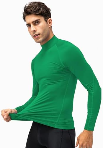 SPVISE Men's Compression Shirts Long Sleeve Mock Turtleneck Workout Tops - Image 6