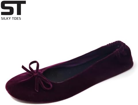Velvet Foldable Flats for Women, Portable Ballet Shoes for Travel & Events - Image 3