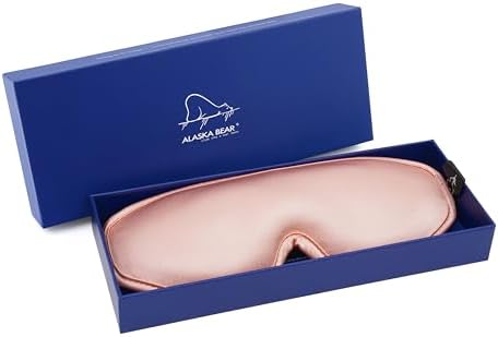 ALASKA BEAR Upgraded Silk Eye Mask with Deep Contour Molded Cups for Beauty Sleep & Lashes Extensions, Zero Pressure Sleeping Eye Cover with Silk-Cover Adjustable Strap - Image 4