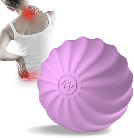 2.3" Mini Vibrating Massage Ball, 10-Speed Vibrating Foam Roller, Lacrosse Ball Massage Ball Therapy for Relieving Muscle Tension & Soreness, Vibrating Massage Roller for Plantar Fasciitis(Purple) by Unknown