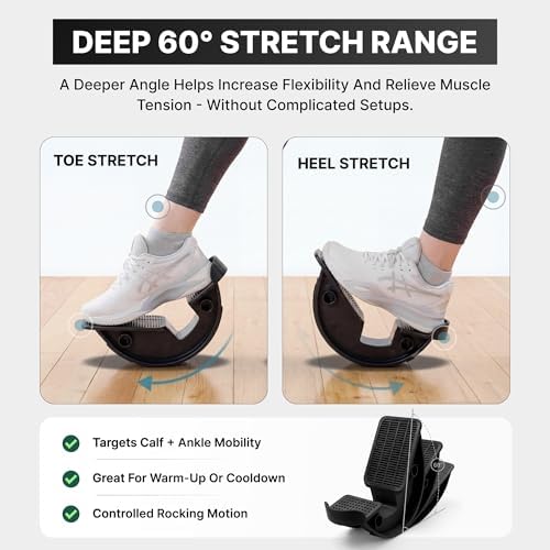 DMoose Fitness Foot Rocker & Foot Stretcher for Plantar Fasciitis & Achilles Tendonitis - Deep Hamstring & Heel Stretch for Improved Flexibility & Pain Relief - Durable & Non-Slip Calf Stretcher - Image 4