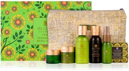 SPA CEYLON PEACE Home Spa Set Ayurvedic Pampering Kit | Calming and Relaxing the Senses | Ayurveda | Spa Gifts by SPACEYLON