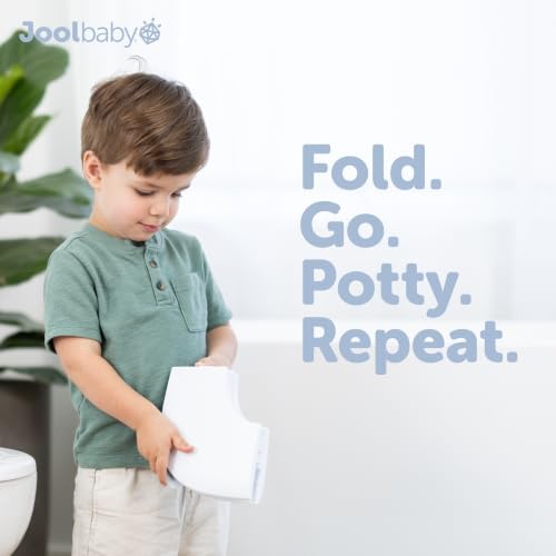 Jool Baby Folding Travel Potty Training Seat – Easy-Remove Pull Tab (White) - Image 2