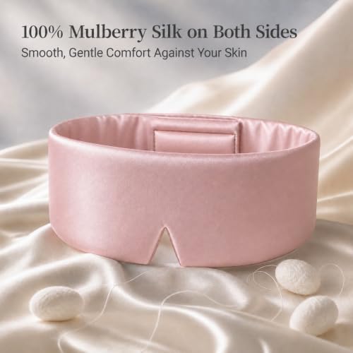 Silk Sleep Mask – 100% Mulberry Silk Eye Mask for Sleeping - Image 2