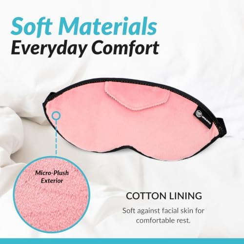 Opulence Plush Sleep Mask Peacefully Pink | Eye Mask - Earplugs Travel Set - Image 5
