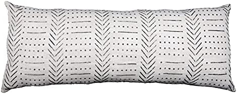 Trade Star Textured Lumbar 14x36 Cotton Pillow Cover Decorative Throw Pillow Cover Large Oblong Cushion Cover Boho Geometric Luxurious Cushion Case for Home Decor (Ivory Snow) by TradeStar