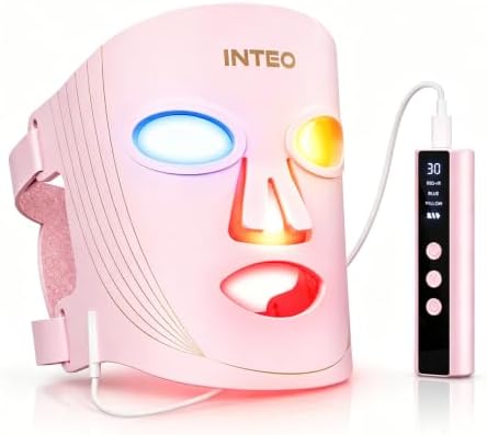 INTEO Red Light Therapy Mask for Face, 850nm NIR Glow Time LED Face Mask by REDLIGHTWELLNESSATHOME