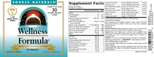 Source Naturals Wellness Formula, Advanced Immune Support - 90 Tablets - Image 4