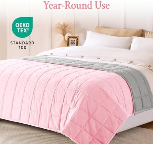 Topblan Cooling Weighted Blanket for Adults, 12 lbs 48 x 72 Twin Size Bed - Image 4
