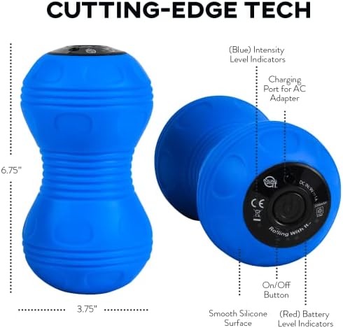 Rolling With It Vibrating Peanut Massage Ball, Deep Tissue, Blue - Image 4