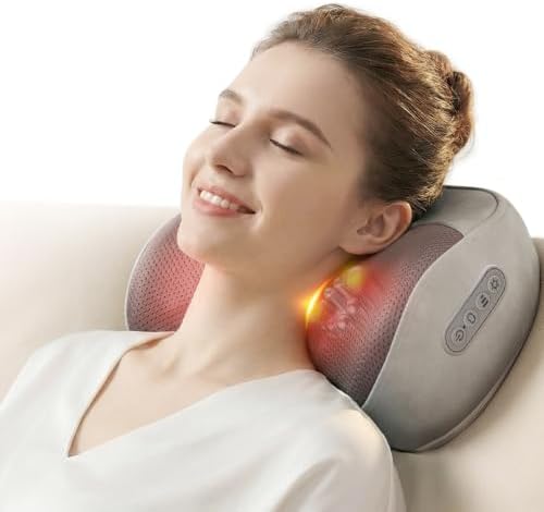 Cordless Neck & Shoulder Massager with Heat, Rechargeable by OSMING