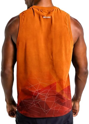 Men's Sleeveless Swim Shirts Quick Dry Moisture Wicking Gym Shirts Breathable Workout & Beach - Image 2