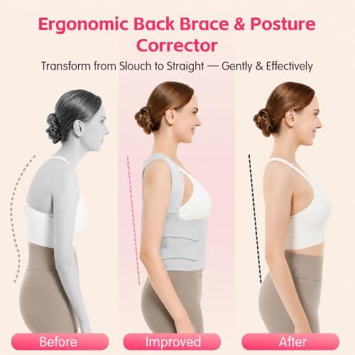 Posture Corrector for Women & Men, Adjustable Full Back Brace Support - Image 3