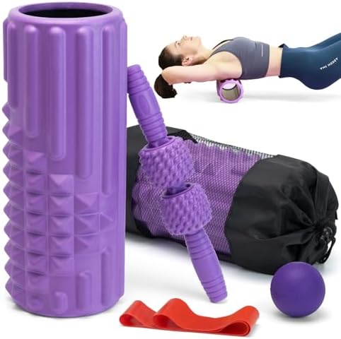 5 in 1 Foam Roller Set, High Density Patented Exercise Roller by Zmarthumb