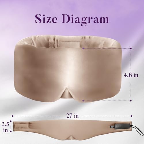 Sleep Mask, Eye Mask Weighted Light Blocking Eye Cover, Travel Mask - Image 5
