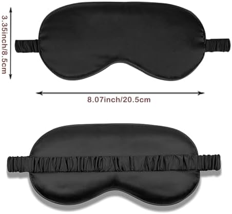 3Pcs Satin Eye Mask Silk Sleep Masks Set Silky Blindfold Eyeshade Blackout Eyes Cover Pouches Bag Scrunchy Wedding Gift - Image 3