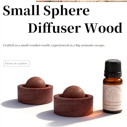 2Pcs Wooden Essential Oil Diffuser – Compact Passive Oil Diffuser, Versatile Style for Home, Office or Car, Choice (Rosewood, 2) - Image 2
