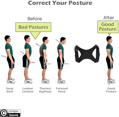 Adjustable Posture Corrector Brace for Men Universal Fit Upper Back, Shoulder & Clavicle Support, Helps Improve Posture & Relieve Neck, Shoulder & Back Pain (Patented Design) - Image 6