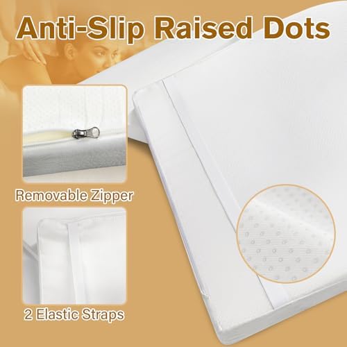 Massage Bed Topper 73x29x2 Inch Lash Bed Foam Topper with Removable Cover and Elastic Bands Non-Slip Massage Table Pad for Spa Lash Extensions Salon - Image 5
