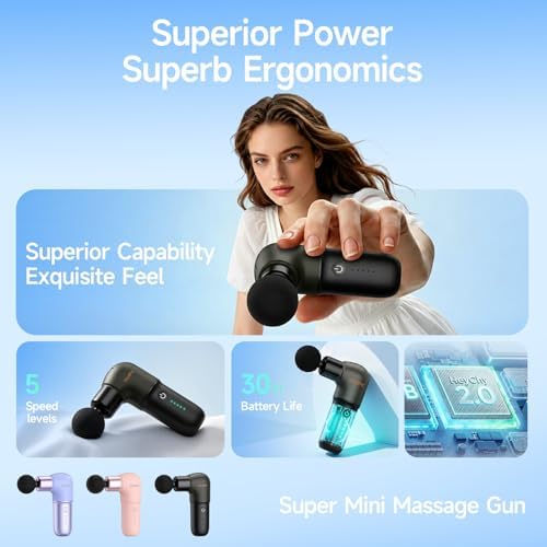 HEYCHY Super Mini Massage Gun, Deep Tissues Percussion Muscle Massager - Image 6