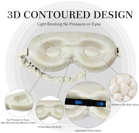 ZIMASILK Adjustable 22 Momme 100% Pure Mulberry Silk Sleep Mask - Image 2
