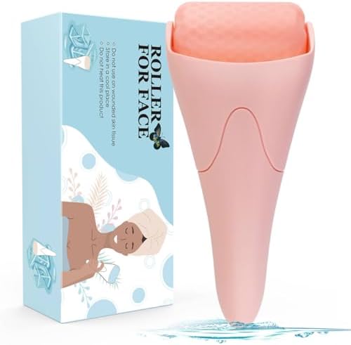 Fronnor Ice Roller for Face,Eyes,Facial Massager Tool,Soothing Skin Care Tool,Cooling Skincare Device for Puffiness,At-Home Spa Gift for Women(Pink) by Fronnor