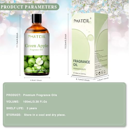 PHATOIL Green Apple Fragrance Oil for Diffuser Aromatherapy 3.38FL.OZ - Image 6