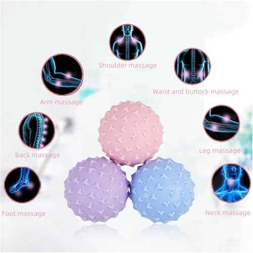 WOVTE Massage Lacrosse Ball Set for Sore Muscles, Shoulders, Neck, Back, Foot, Body, Deep Tissue, Trigger Point, Muscle Knots, Yoga and Myofascial Release - Image 4